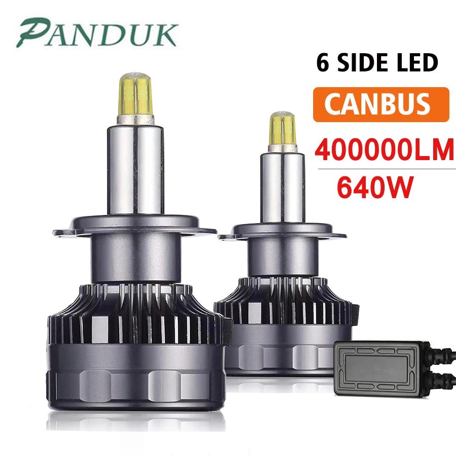 PANDUK LED ĵ ڵ Ʈ , ڵ Ȱ,  ̴ , 72 CSP, 3D 360, H7, 400000LM, H11, H1, HB3, 9005, HB4, 9006, 640W